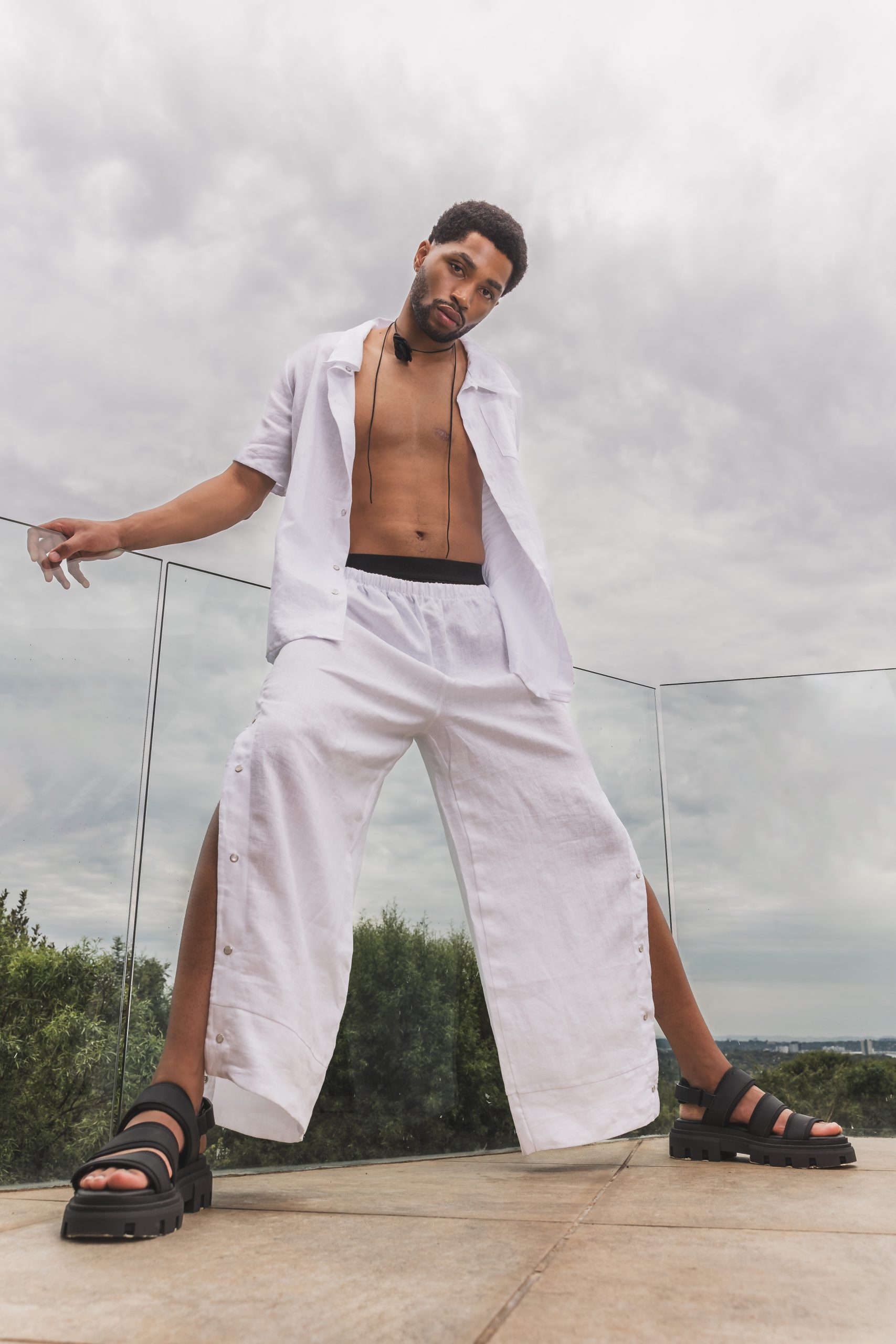 Linen Button Up Pants Unisex - Image 6