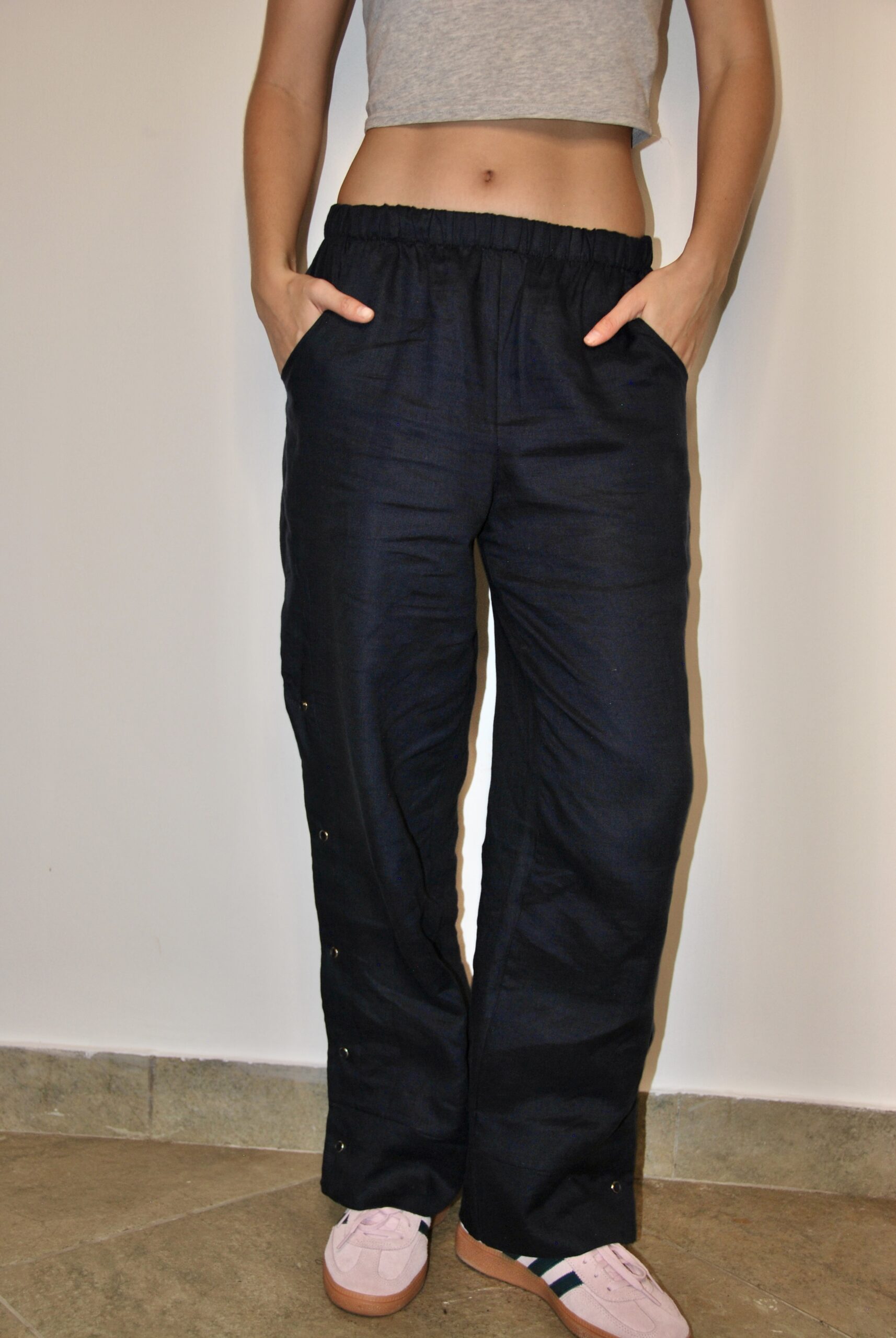 Linen Button Up Pants Unisex - Image 2